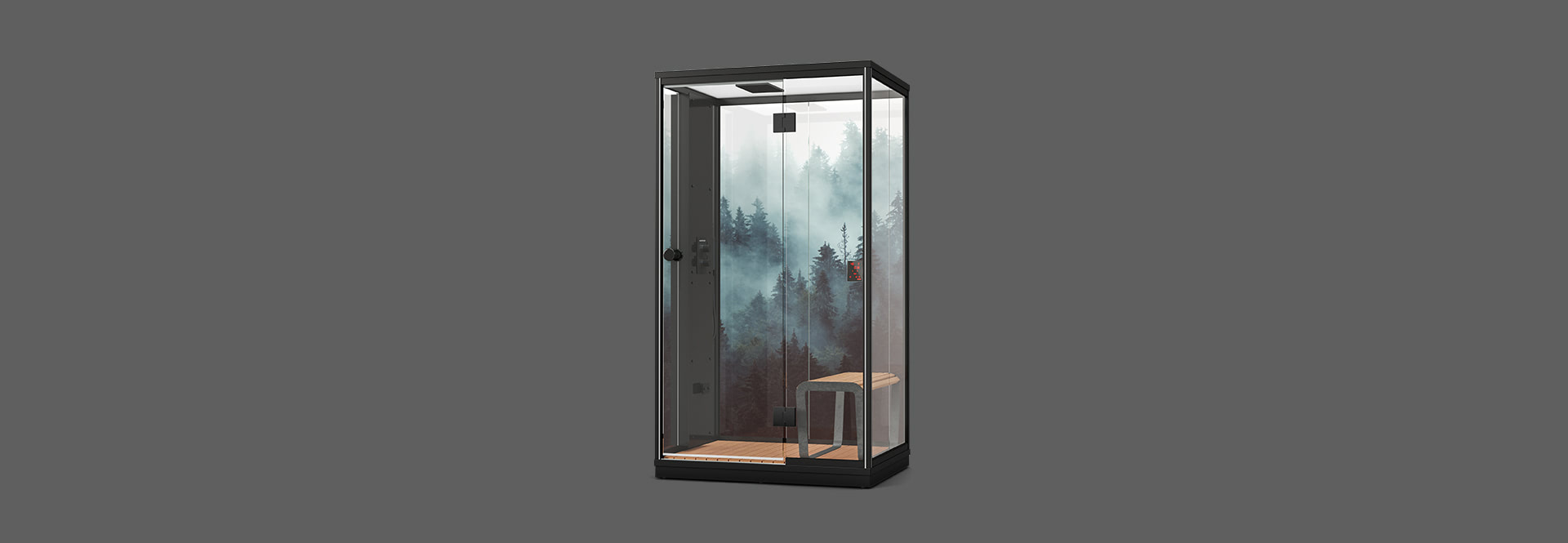 HOME DELUXE Douche à vapeur 'BLACK PEARL' >Version: 100 x 100 cm