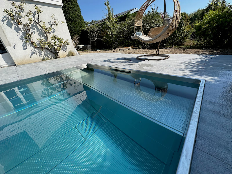 Piscine skimmer inox