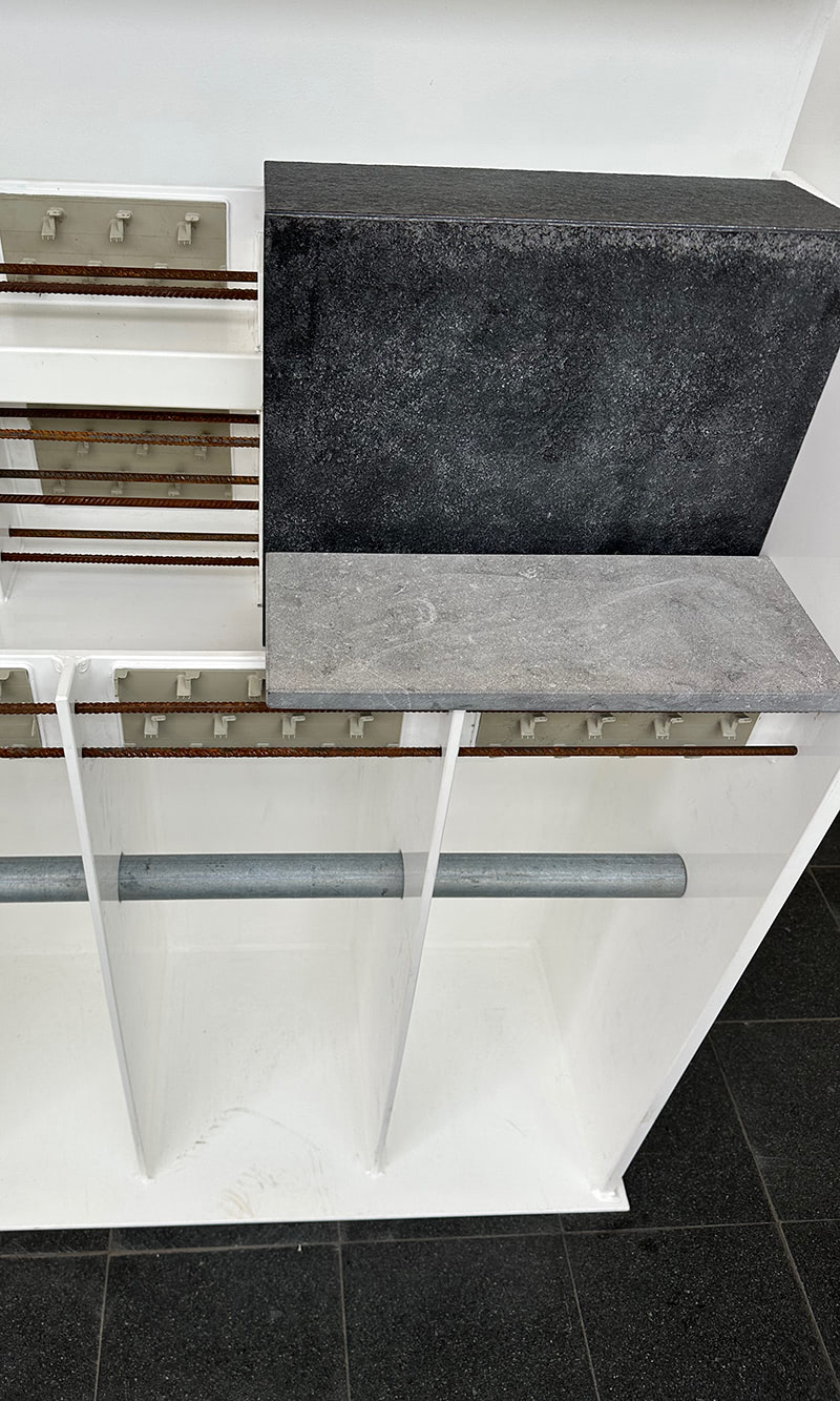 Goulotte piscine miroir